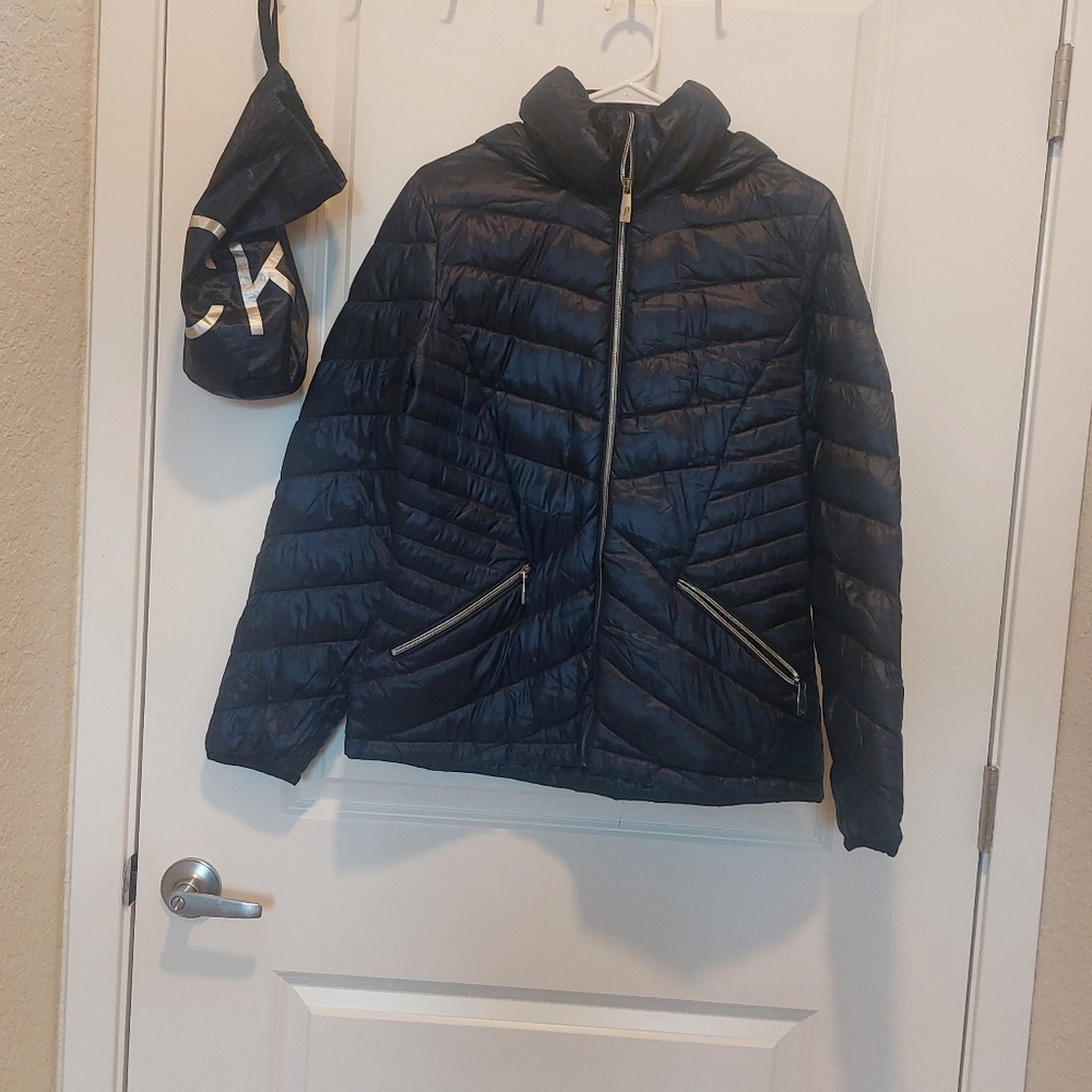Calvin Klein Dark Blue Quilted Jacket Size: M